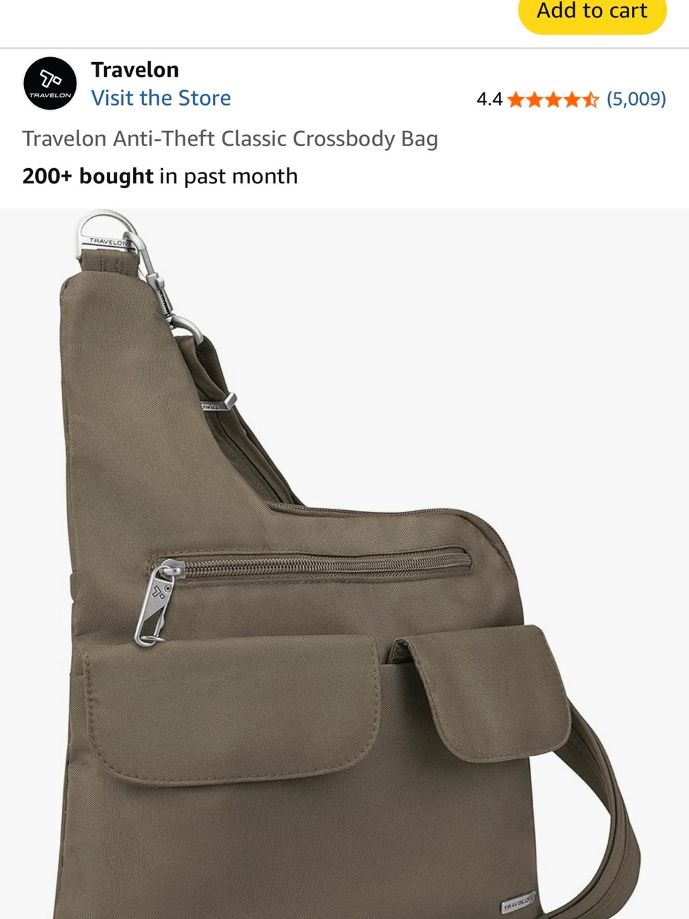 Travelon Anti-Theft Classic Crossbody Bag - Nutmeg